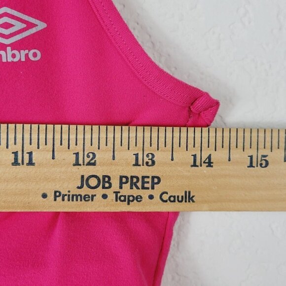 Umbro Racerback Tank Pink Size Medium Built In Bra Thick Fabric Athletic Gym - Picture 8 of 11
